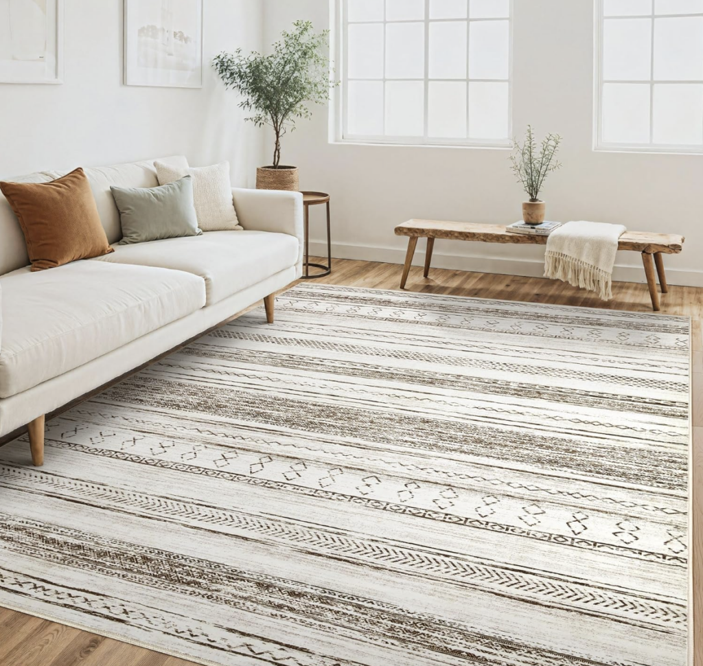 Washable Boho Area Rug!